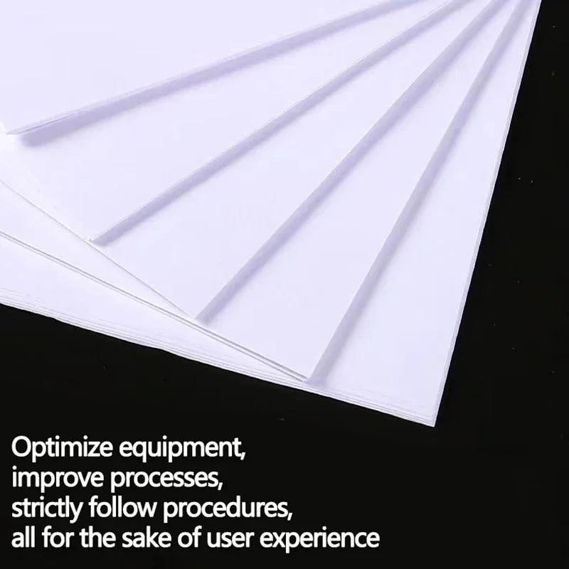 A stack of 100 sheets of white A4 printer paper for office use, ideal for multi-purpose business printing and copying.