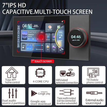 7-inch smart home background music player with touch screen and Zigbee gateway, wall-mounted amplifier by BackupMyFilesNow.com