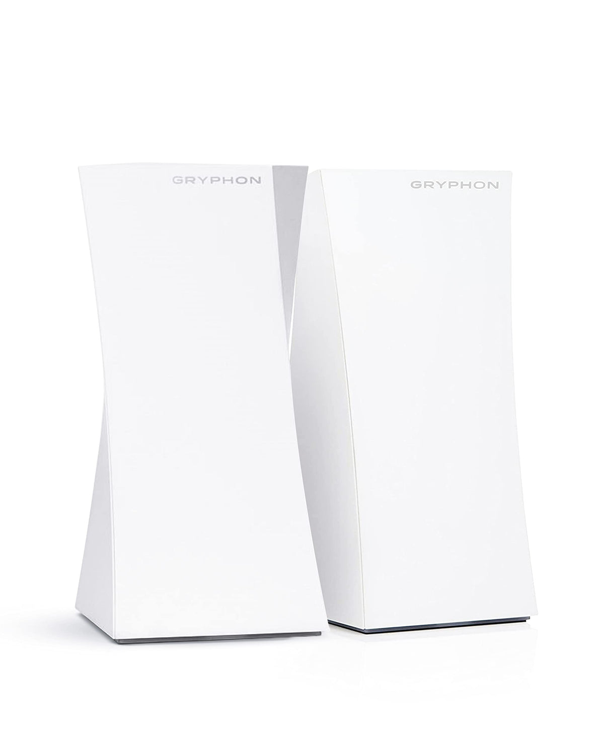 Gryphon Tower Mesh WiFi Router 2-Pack with advanced security, parental controls, tri-band speed, and full home coverage.