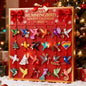 Acrylic blind box Christmas decorations by BACKUPMYFILESNOW.COM®, showing transparent acrylic box with festive holiday decor inside.