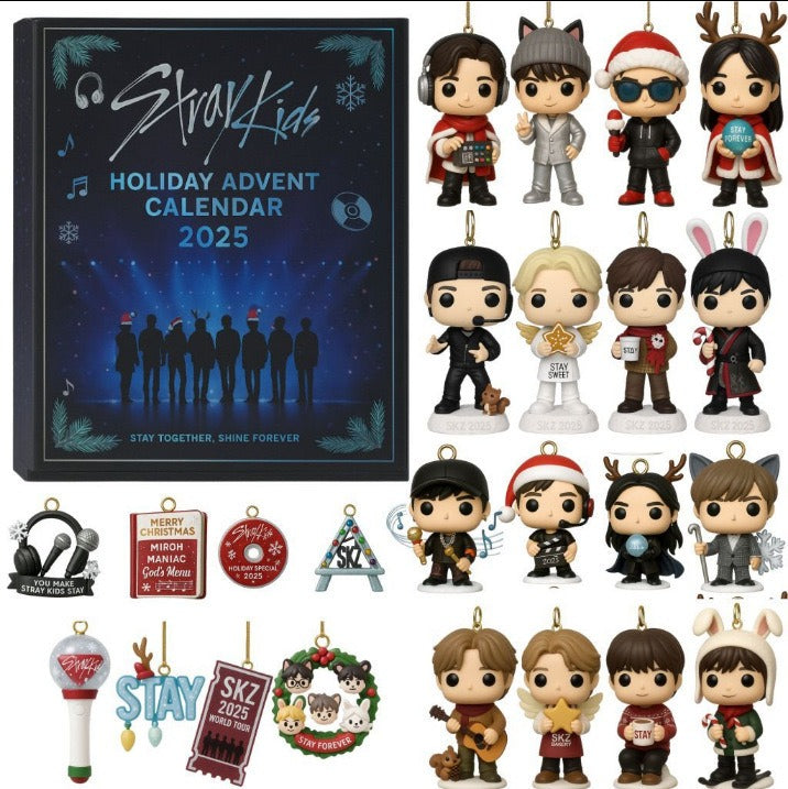 Acrylic Christmas decorations in a blind box by BACKUPMYFILESNOW.COM®, featuring colorful holiday-themed ornaments and festive designs.