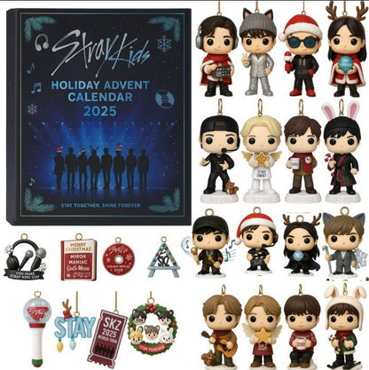 Acrylic Christmas decorations in a blind box by BACKUPMYFILESNOW.COM®, featuring colorful holiday-themed ornaments and festive designs.