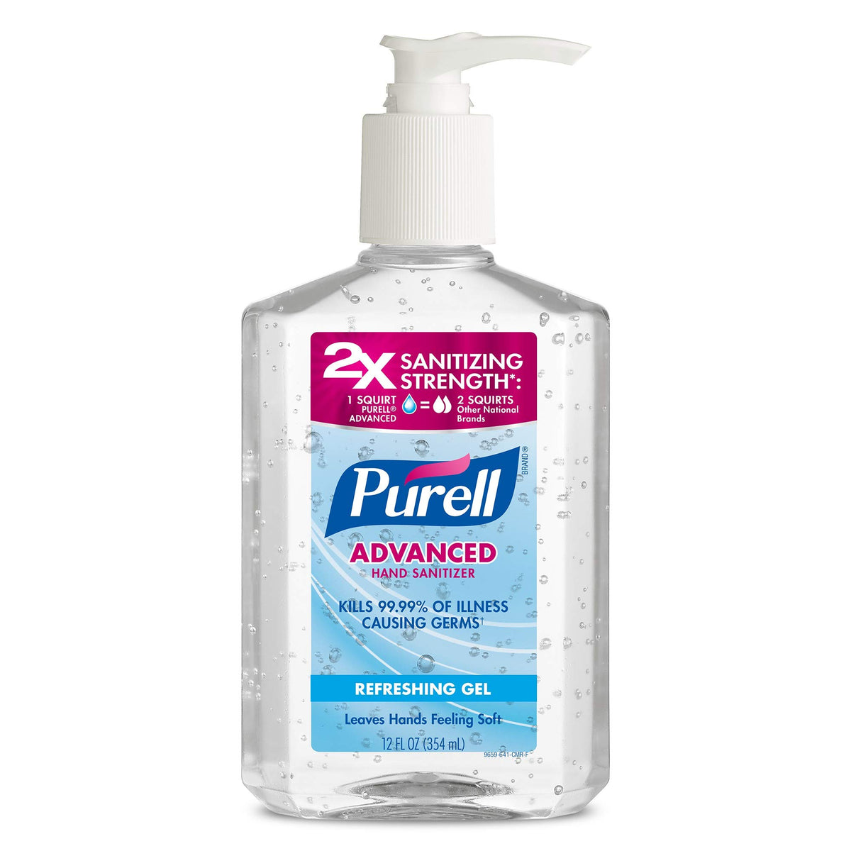 Six 12 fl oz BACKUPMYFILESNOW.COM® PURELL Advanced Hand Sanitizer Refreshing Gel pump bottles, hygienic hand sanitizer pack.