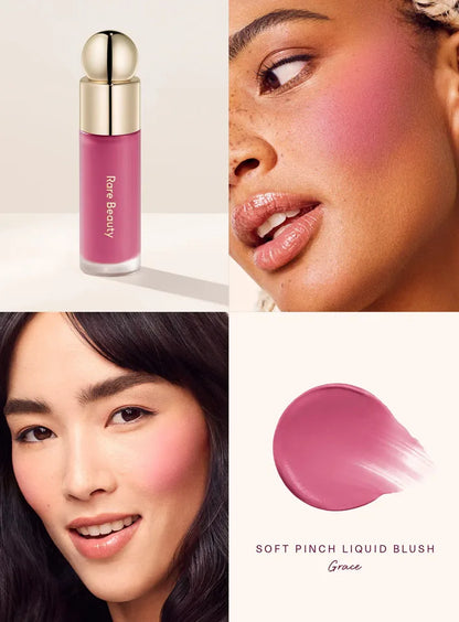 Hot Rare Beauty 7-color mashed potatoes blusher and lip gloss set with long-lasting matte liquid blush and moisturizing makeup.