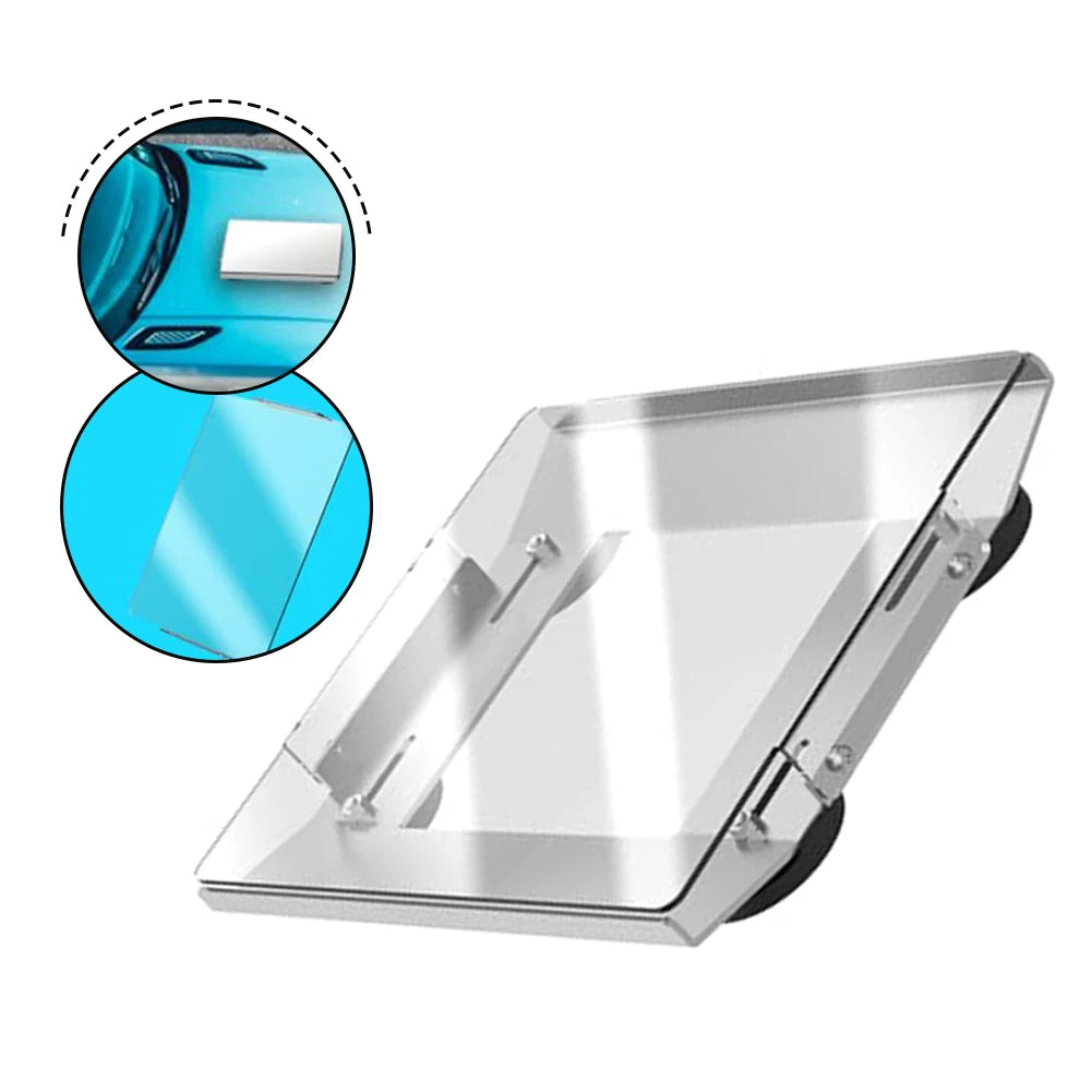 Starlink Mini aluminum roof magnetic and suction cup mounting bracket, portable car mount kit with transparent design.