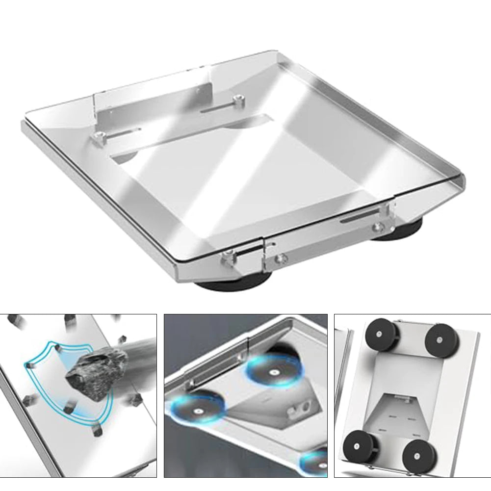 Aluminum magnetic roof mount bracket for Starlink Mini, with suction cup, portable car mounting kit, by BACKUPMYFILESNOW.COM®.