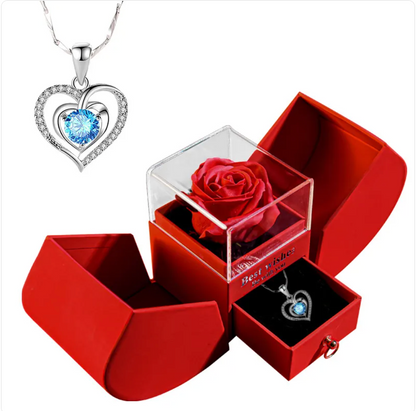 Silver Christmas necklace jewelry gift box set from BACKUPMYFILESNOW.COM® featuring a festive holiday pendant and elegant packaging.