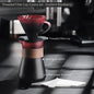 Amber gold Borosilicate glass coffee dripper set with hand-brewed coffee maker and V02 coffee filter for sharing.