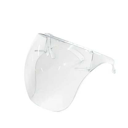 High-definition transparent full face protective mask with anti-fog and anti-splash features, designed for clear visibility and safety.