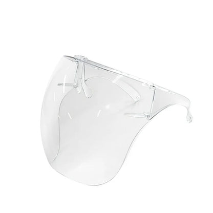 High-definition transparent full face protective mask with anti-fog and anti-splash features, designed for clear visibility and safety.