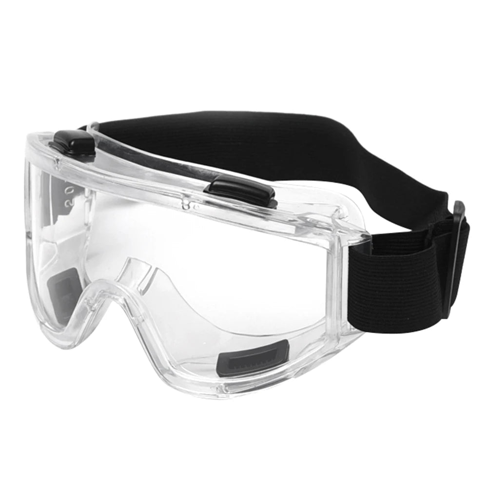 BackupMyFilesNow® safety goggles over glasses with clear, scratch-resistant lenses for nurses, workers, architects, men, and women.
