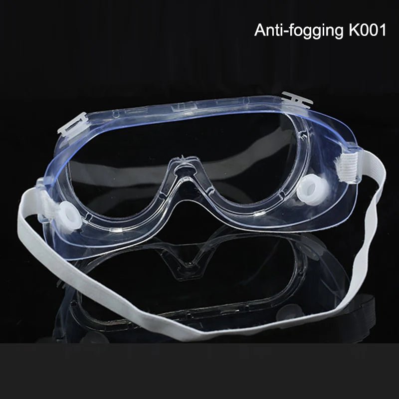 Safety goggles over glasses with clear scratch-resistant lenses, designed for nurses, workers, architects, men, and women by BACKUPMYFILESNOW.COM®