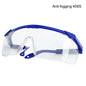 Safety goggles over glasses with clear scratch-resistant lenses, suitable for nurses, workers, architects, men, and women.