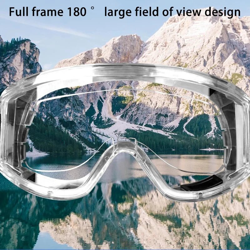 BackupMyFilesNow® anti-fog safety goggles with splash-proof and windproof design, suitable for cycling and equestrian sports.