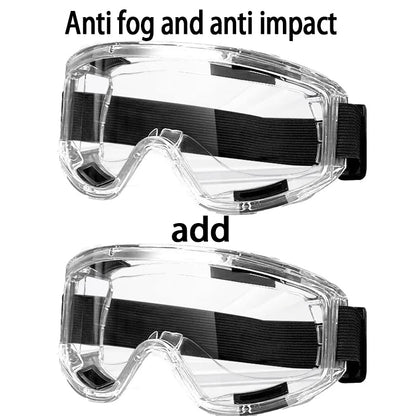 BackupMyFileSNOW® anti-fog safety goggles, splash-proof and windproof, ideal for cycling, equestrian sports, and outdoor safety activities.
