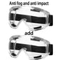 BackupMyFileSNOW® anti-fog safety goggles, splash-proof and windproof, ideal for cycling, equestrian sports, and outdoor safety activities.
