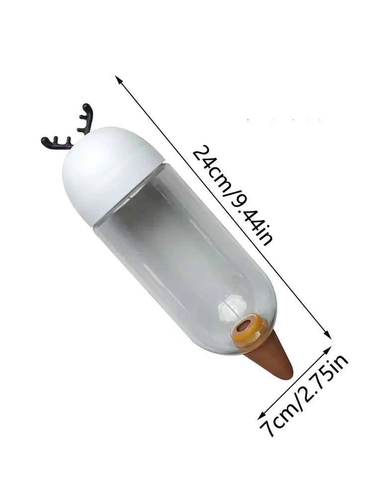 Automatic flower watering machine by BackupMyFilesNow.com, showing self-watering irrigation device for household plant watering.