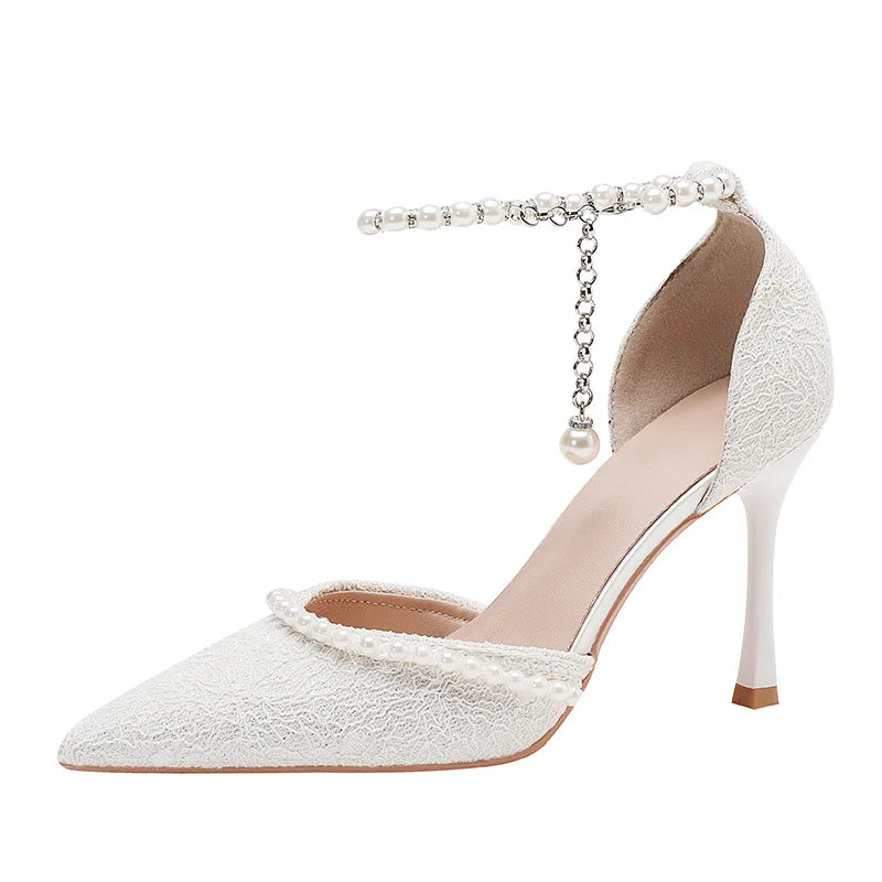 ZAZB brand custom leather high heels for women, peach-colored sandals perfect for weddings and special occasions.