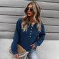 Trendy women's long-sleeved round neck pullover sweater by BACKUPMYFILESNOW.COM®, shown in a stylish and cozy knit design.