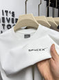 Men's green SPACEX printed round neck T-shirt by BACKUPMYFILESNOW.COM®, breathable pure cotton, short-sleeved casual summer top.