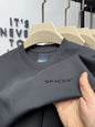 Men's Army Green SpaceX printed round neck T-shirt, breathable pure cotton, short-sleeved casual summer top by BACKUPMYFILESNOW.COM®.