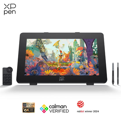XPPen 4K Artist Pro 24 (Gen 2) graphics tablet monitor with 23.8-inch Calman verified display and stylus support