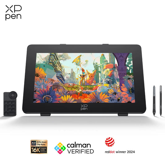 XPPen 4K Artist Pro 24 (Gen 2) graphics tablet monitor with 23.8-inch Calman verified display and stylus support