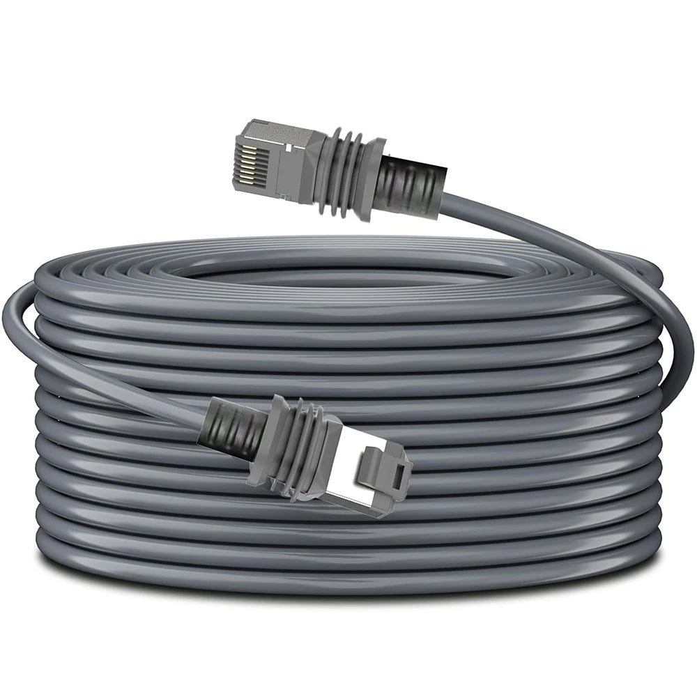 Starlink Gen 3 data cable with RJ45 shielded Ethernet plug, 2000Mbps, extendable wire for reliable internet connection.