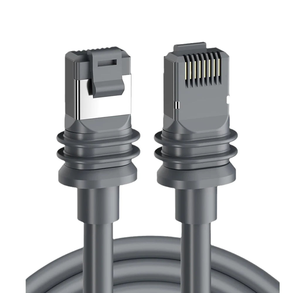Starlink Gen 3 Ethernet cable with RJ45 shielded connector, 2000Mbps data transfer, extending Starlink V3 internet connection.