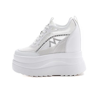 13cm chunky women's sneakers by BackupMyFilesNow.com featuring comfortable casual shoes, lightweight design, and platform wedges.