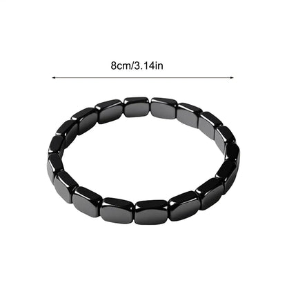 Masculine hematite bracelet with natural hematite stones, stylish men's jewelry for everyday wear, suitable for father or husband.