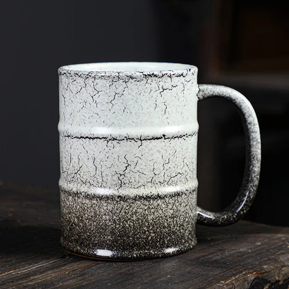 Large 600ml ceramic oil barrel cup from BackupMyFilesNow.com, ideal for coffee, latte, espresso, or water in household drinkware.