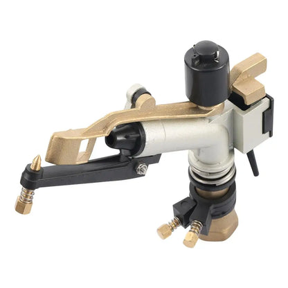 G1" female thread rocker impact sprinkler gun with large spray range for garden, farm, and lawn irrigation watering.