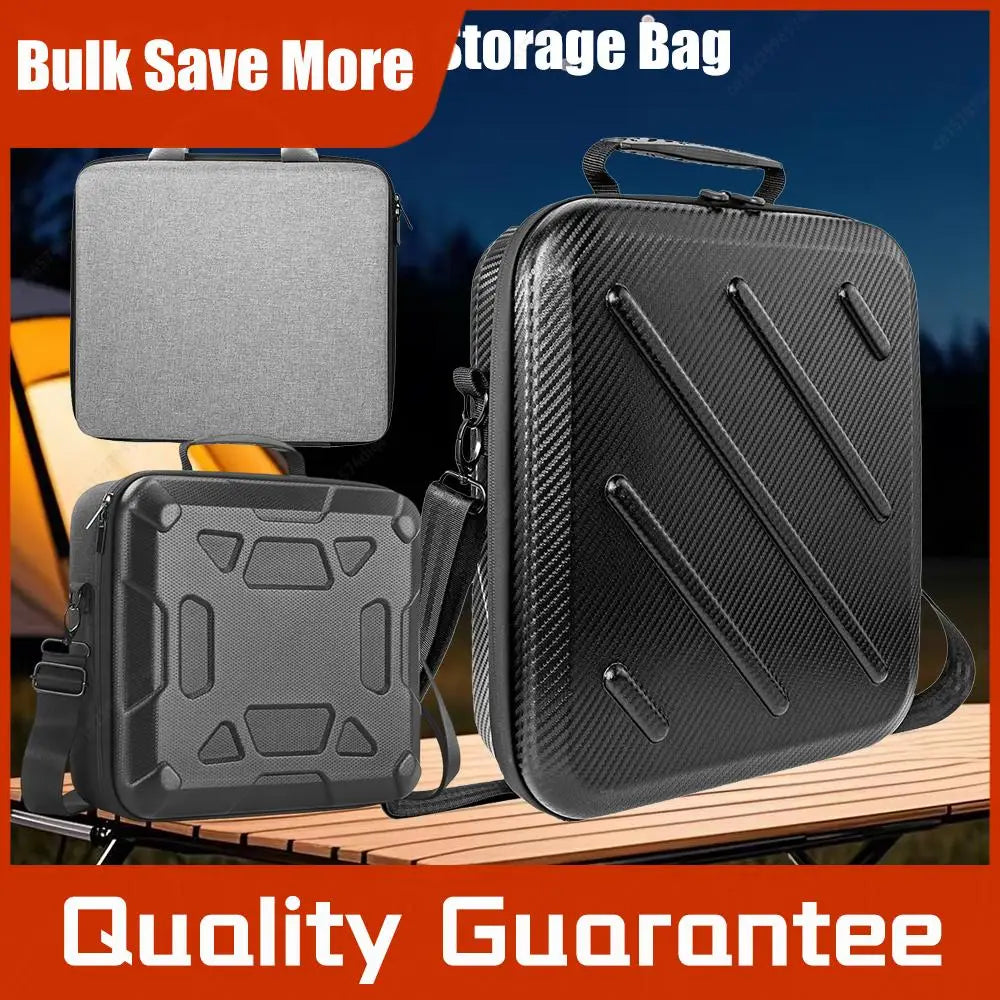 Starlink Mini anti-scratch storage box with dual carry options and portable travel bag, wear-resistant, by BACKUPMYFILESNOW.COM®.