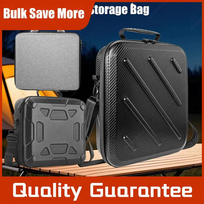 Starlink Mini anti-scratch storage box with dual carry options and portable travel bag, wear-resistant, by BACKUPMYFILESNOW.COM®.