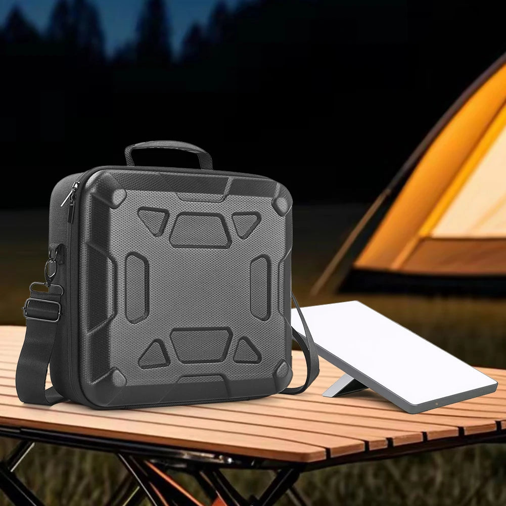 Starlink Mini Ultra-Light Protect Case from BACKUPMYFILESNOW.COM® with anti-scratch design, portable travel carry bag, and power cord storage.