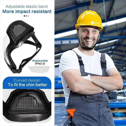 Full face safety goggles and protective mask by BACKUPMYFILESNOW.COM®, designed for men and women to prevent splashes and dust.