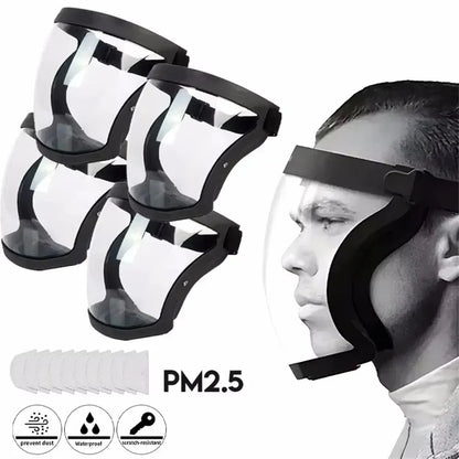 Full face safety goggles and protective mask by BACKUPMYFILESNOW.COM, featuring anti-splash dust protection for men and women.