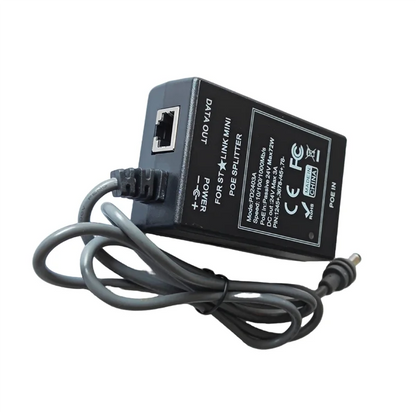 Elect-Industrial 24V DC POE splitter for Starlink Mini Max with 75W output, supporting 10/100/1000Mbps Ethernet connection.