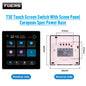 FUERS Smart Wall Switch with 4-inch touch screen, multi-functional scene panel, Zigbee-enabled, for intelligent home automation.