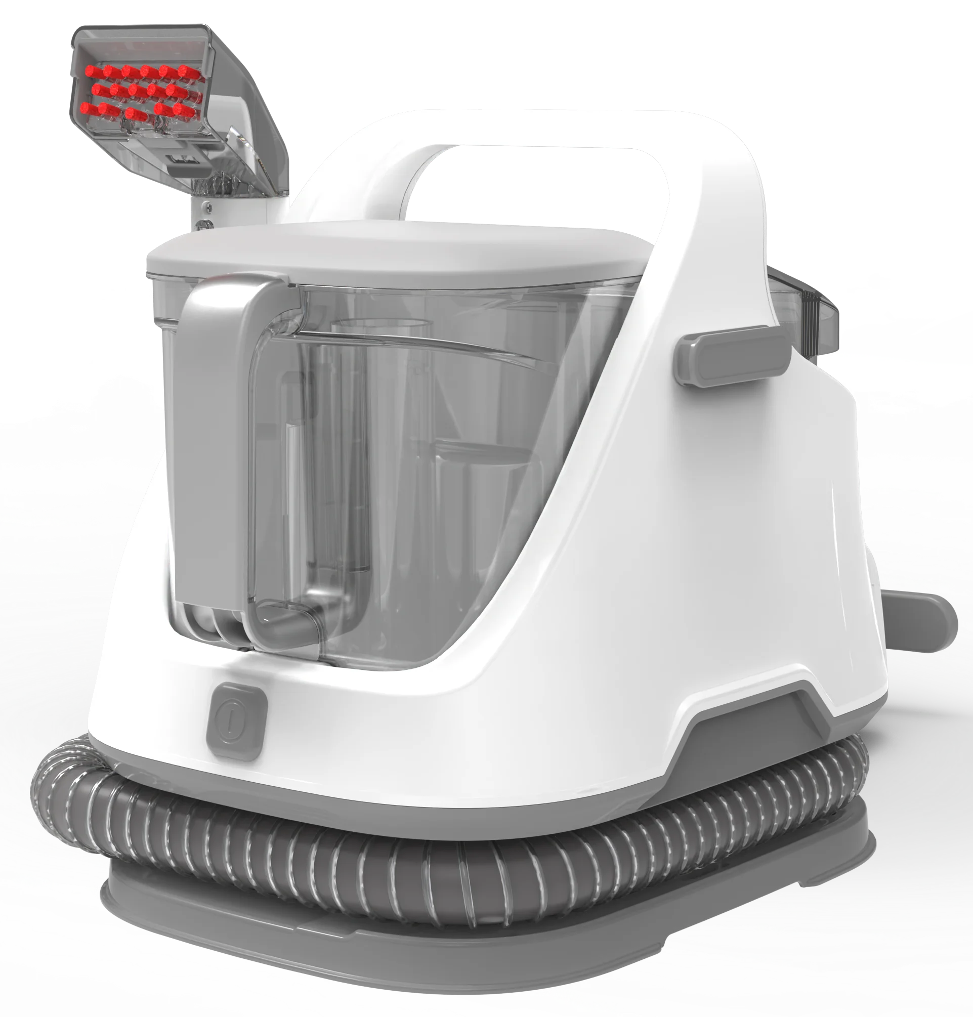 Black BACKUPMYFILESNOW.COM® professional portable vacuum steam cleaner for household upholstery and commercial carpet cleaning.