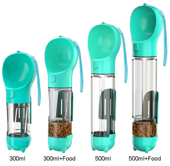 Pet water drinking cup by BACKUPMYFILESNOW.COM®, single piece, showing a clear, portable water cup for pets with a spout and lid.