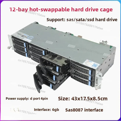12-24 bay hot-swappable 3.5-inch hard drive cage for SAS/SATA storage expansion by BackupMyFilesNow.com