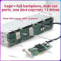 12-bay 3.5-inch hard drive cage by BackupMyFilesNow.com, hot-swappable storage expansion for SAS and SATA drives.