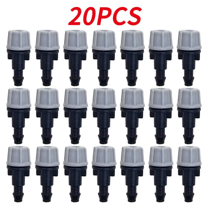 OAISI 20-pack plastic garden watering irrigation misting sprinkler heads with nozzles and tee joints for efficient watering systems