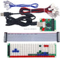 Arcade button controller with cable, USB keyboard encoder, expansion board for PC gaming and arcade game setup.