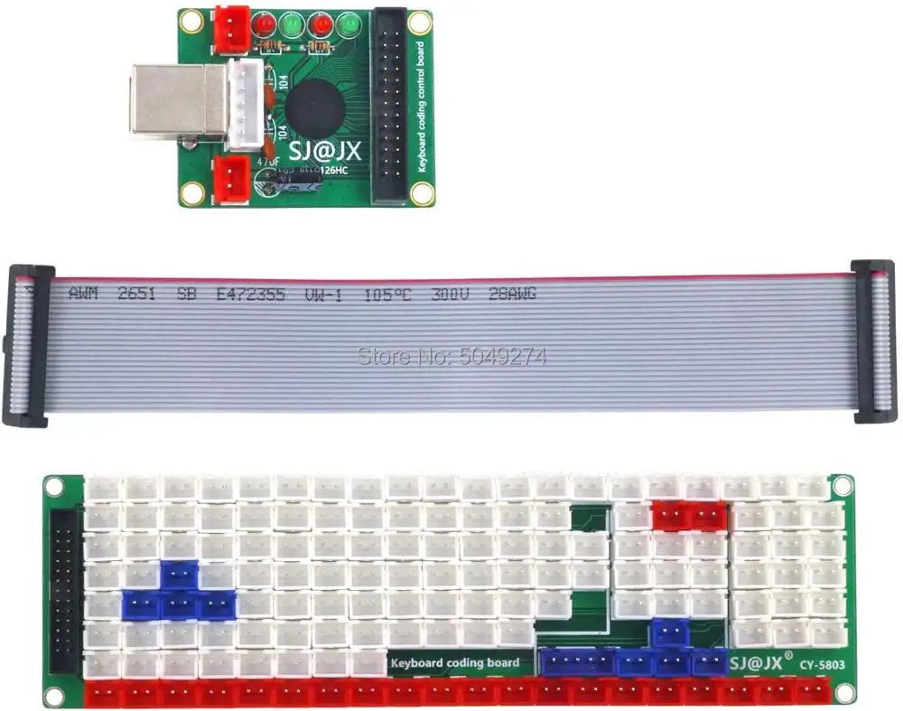 Arcade button controller with cable and USB keyboard encoder for PC gaming and arcade games, from BackupMyFilesNow.com