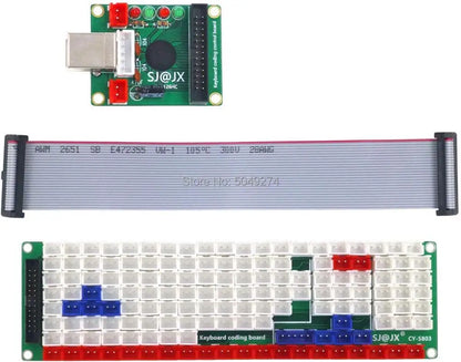 Arcade button controller with cable and USB keyboard encoder for PC gaming and arcade games, from BackupMyFilesNow.com