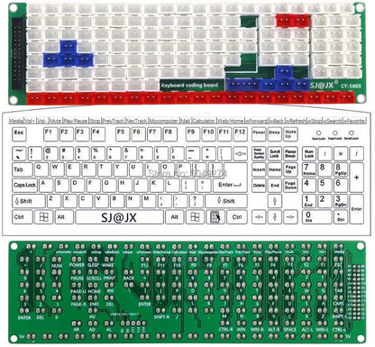 Arcade button controller with cable and USB keyboard encoder, expansion board for PC arcade gaming setup.