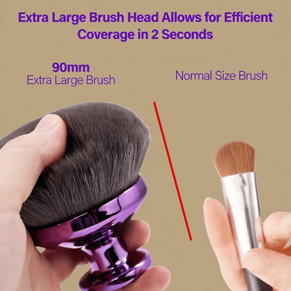 Beauty Blend & Blur Body Kabuki Brush with large vegan bristles, ideal for self-tanner and foundation application.